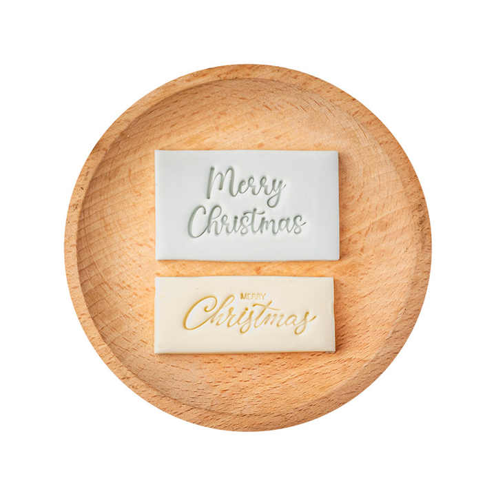 Saffraan Acryl Kerst Ornament Koekje Embosser Hoge Kwaliteit Cake Decoratie Gereedschap Fondant Vrolijk Kerst Wax Stempel