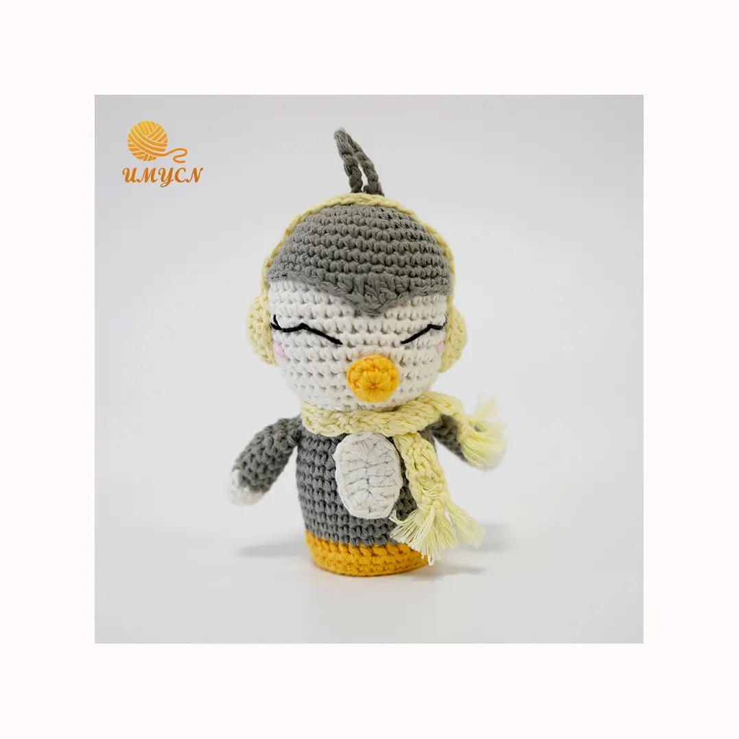 नई डिजाइन छोटे crochet पशु 100% कपास पेंगुइन खिलौने