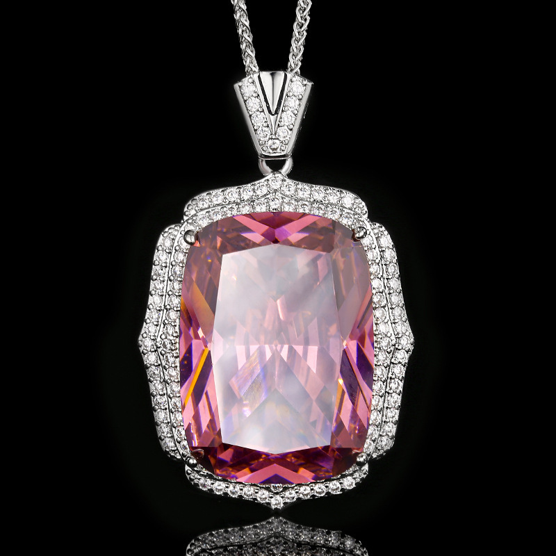 Pendentif rose séchée avec chaîne Chopin