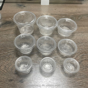 0.75oz/1oz/1.5oz/2oz/2.5oz/3.25oz/4oz/5.5oz生分解性PLAクリアポーションカップ、クリアリッド付き - Product Image 6