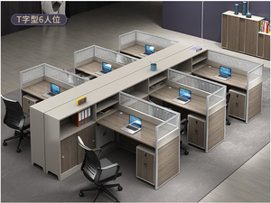 Estaciones de trabajo de madera de nuevo diseño, mesa de oficina, escritorios para el personal, funciones de trabajo, mesa de computadora - Product Image 2