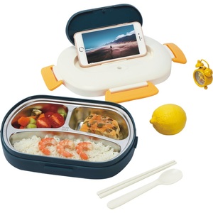 Eco-friendly Bento High Quality Tableware Lunch Box Stainless Steel Inside 3 Compartment Storage Boxes &amp; <strong>Bins</strong> Color Box <strong>Packing</strong> - Product Image 1