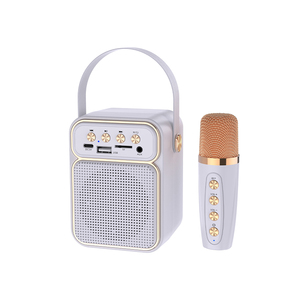 Inalámbrico portátil para altavoz Bluetooth con micrófono para karaoke de sonido envolvente para uso en computadora - Product Image 1