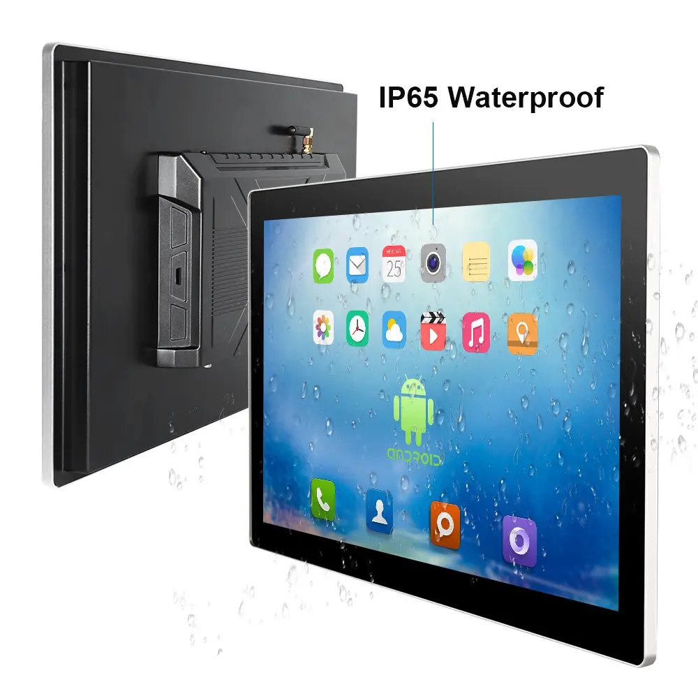 Individuelles Ip65 wasserdicht eingebettete Wandhalterung eingebettete All-in-One-Pc Computer Zoll industrielle kapazitive Touchscreen-Panel-Pc