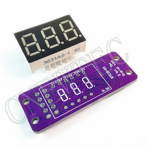 MAX7219 0.36 pollici 3 bit digitale Display a LED 7 segmento modulo 5 colore disponibile per Arduino STM32 STC AVR ESP32 non saldato - Product Image 1