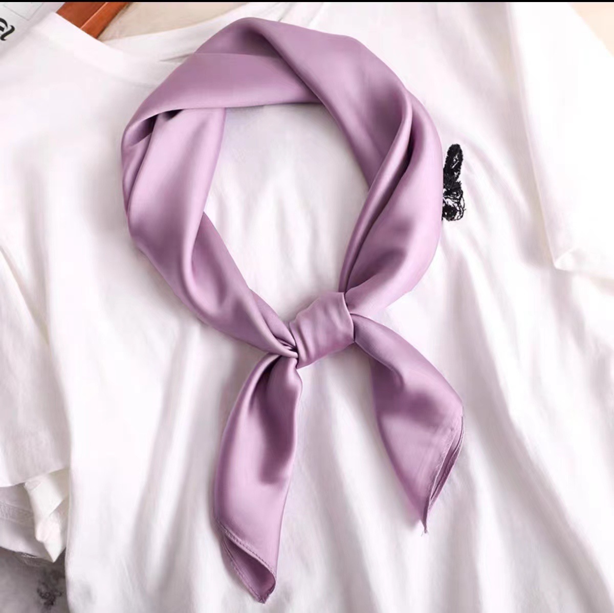 Purple 70 square towel-7070cm