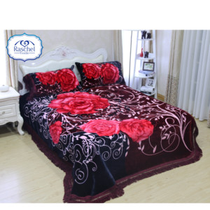 100% โพลีเอสเตอร์ที่ดีที่สุดคุณภาพ2ชั้น1ด้านข้าง Embossed พิมพ์ผ้าห่ม