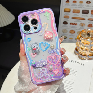 For Tecno Spark <strong>Go</strong> 2024/Spark 20/Spark 20C/POP8 Cartoon Glitter 3D Flower Pearl Rabbit Bear for Girls <strong>rainbow</strong> Mobile Phone Case - Product Image 6