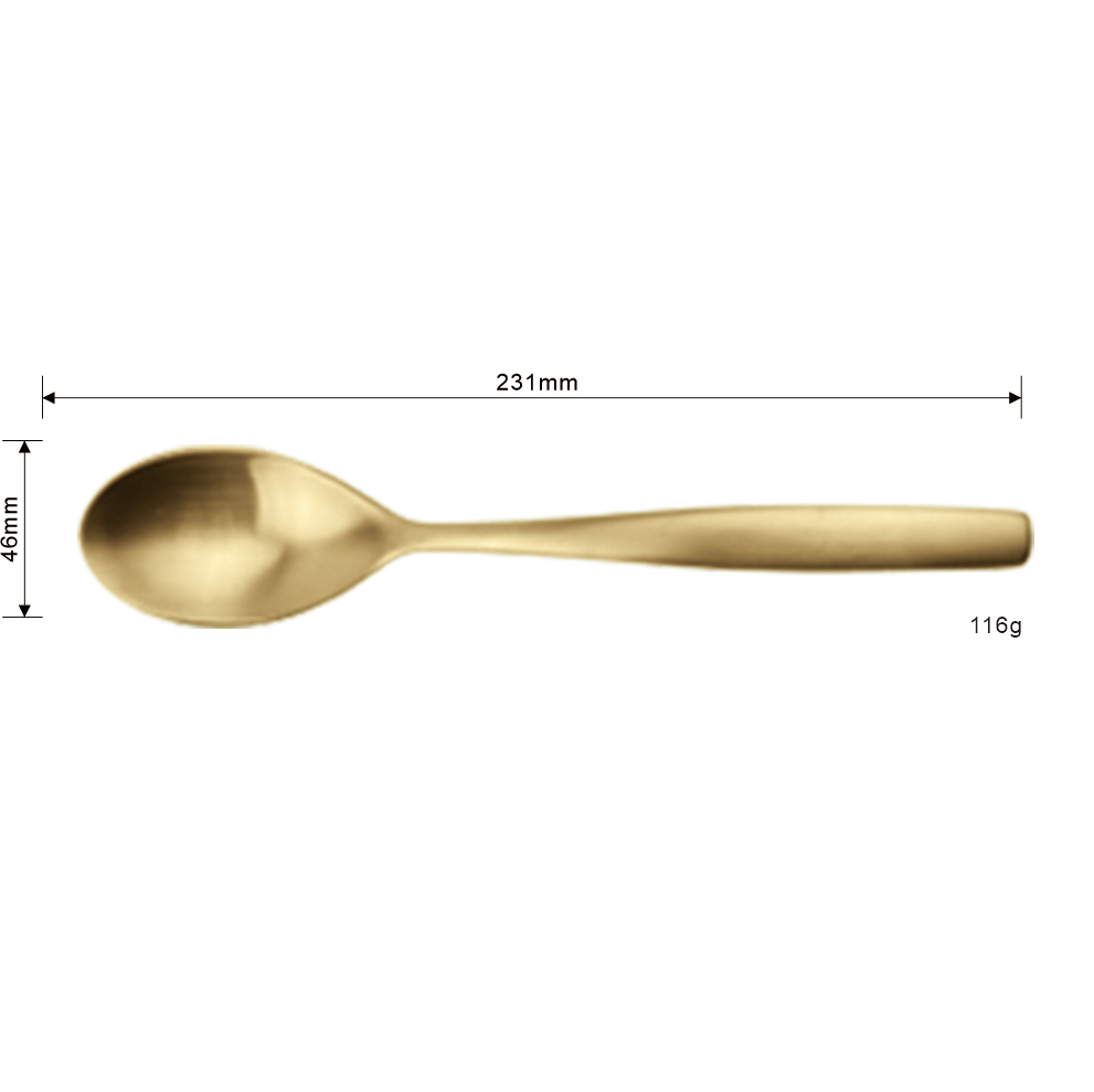Cuchara de servir de oro mate