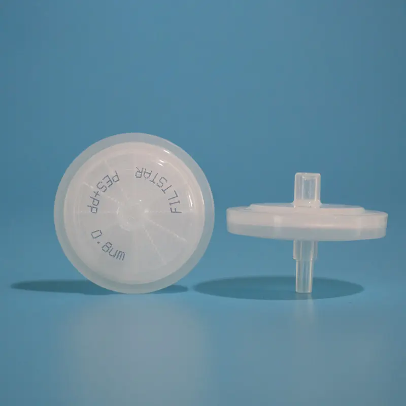 Soporte de filtro de jeringa para laboratorio, doble fibra de vidrio pp, 0.22um, 0,45 micras, reemplazo