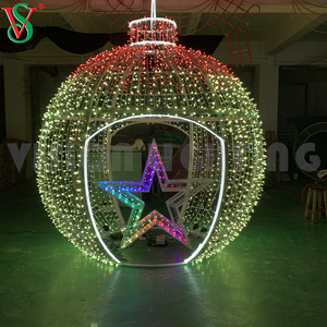 Новый тренд DMX RGB Полноцветный анимированный гигантский 3D шар декоративный свет со светодиодной гирляндой