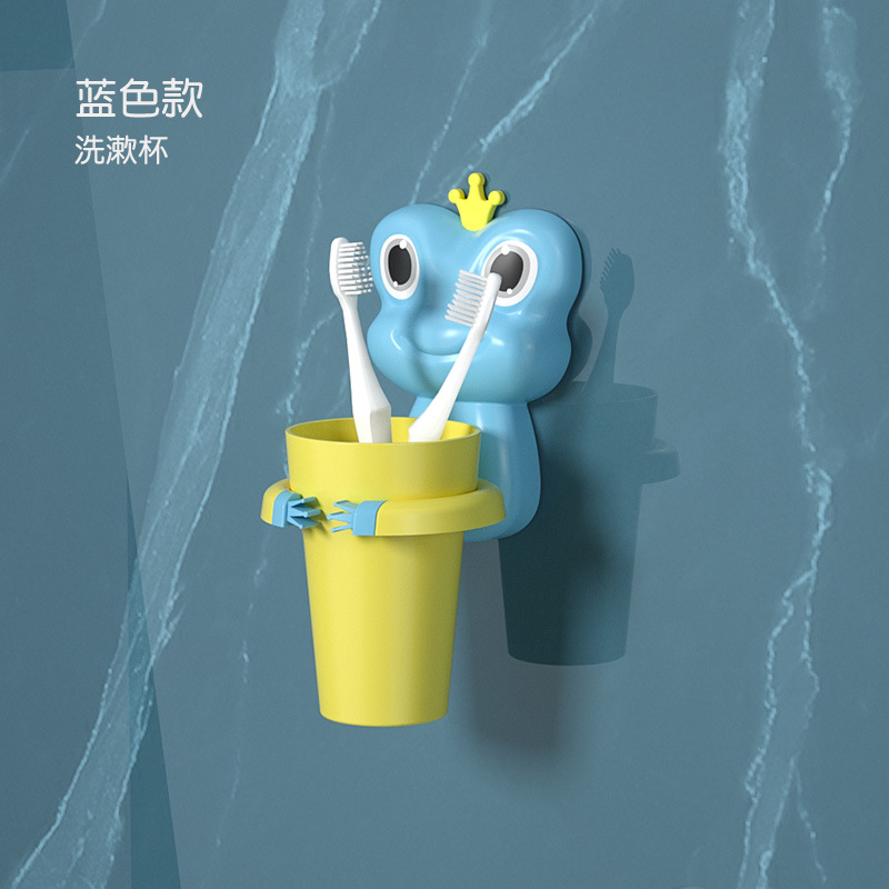 Blue toothbrush cup