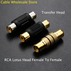 RCA连接器AV母对母F/F RCA音频莲花对接插头插孔适配器电视放大器DVD扬声器音频转移头 - Product Image 1
