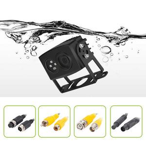 EAPODA 1080P AHD cámara de visión trasera analógica marcha atrás 180 grados ojo de pez impermeable CCTV seguridad autobús camión Monitor de vista lateral
