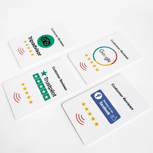 Kunden spezifischer programmier barer QR-Code 13,56 MHz NFC 213/215/216 PVC-Kunststoff NFC Google Review Visitenkarte für Facebook Youtube Tiktok