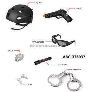 LK ชุดของเล่นทหารสำหรับเด็กหน่วยสวาทเซตของเล่นตำรวจหุ่นจำลองเสื้อกั๊กกันกระสุนหมวกกันน็อคแว่นตาป้ายระเบิดมือ - Product Image 5