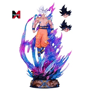 XM Saiya adam GK ücretsiz aşırı çalışma Goku Action Figure üç kafa oyma sahne modeli oyuncaklar yanmıyor kutulu