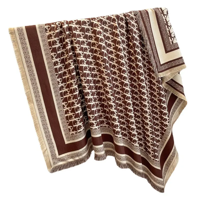 Écharpe en cachemire, nouveau Style, écharpe d'hiver douce et chaude pour femmes, foulard de créateur en Jacquard, en laine pour femmes, 2022