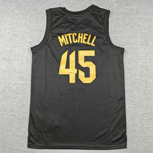 เสื้อเจอร์ซีย์ปักลายบาสเก็ตบอลสำหรับผู้ชาย #45เสื้อเจอร์ซีย์ Donovan Mitchell Cavaliers สีขาว2025 - Product Image 3