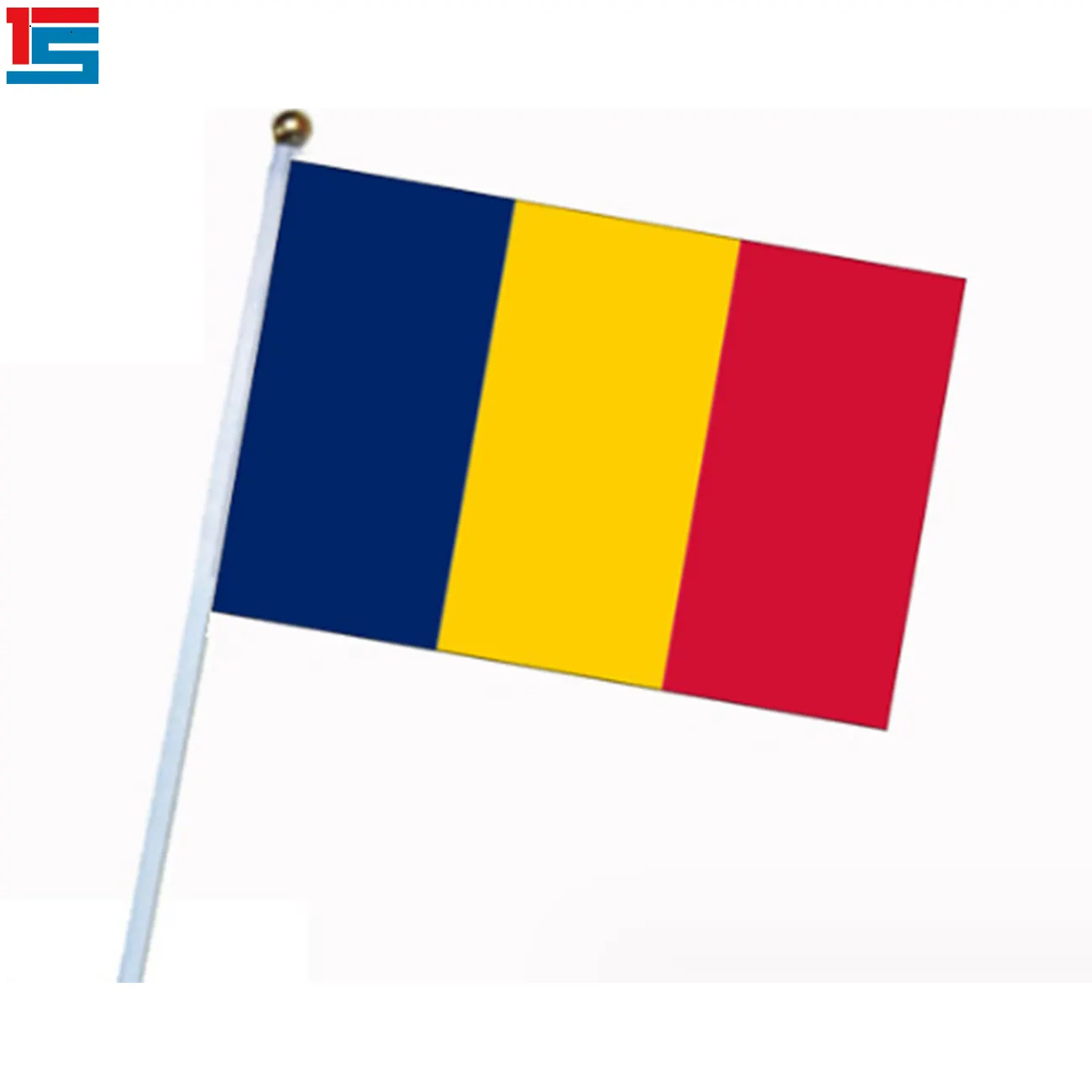Eventi calcistici 2024 Romania 14*21cm bandiera sventolante a mano in poliestere bandiera scuotente personalizzata per arredamento esterno e interno