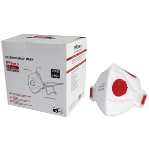 Masker debu Premium 6ply FFP3-grosir pabrik, gaya ikat kepala dengan katup pernapasan aliran halus - Product Image 6