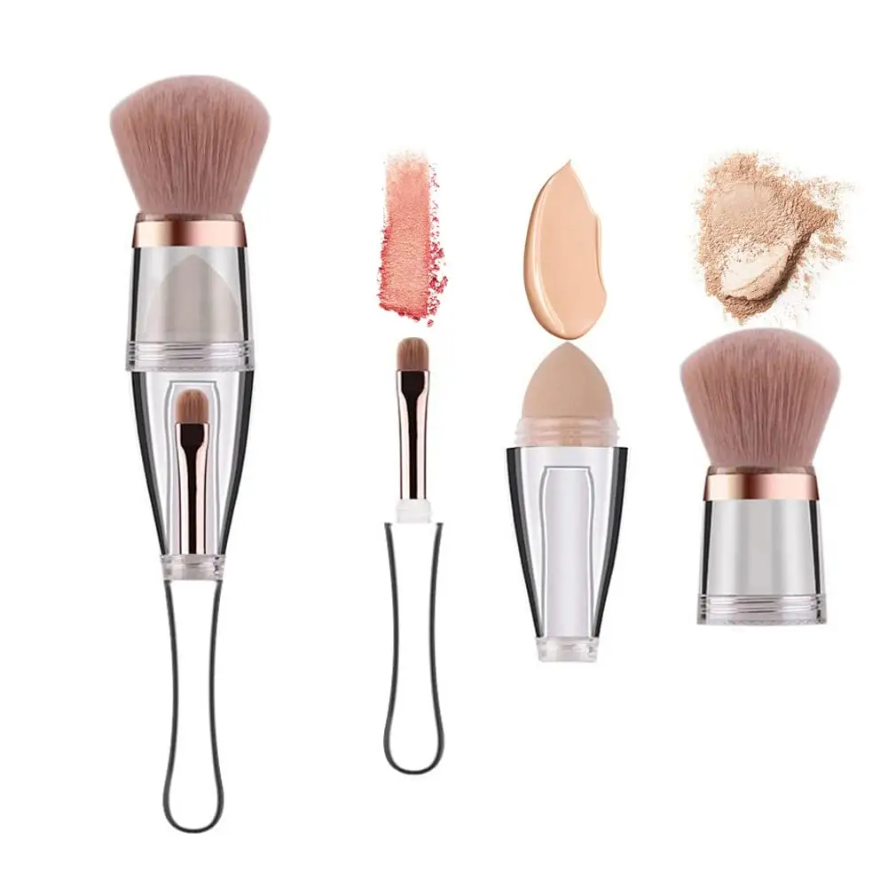 3 in 1 Make-up Pinsel Set All-in-One Make-up Schwamm Lidschatten Augenbrauen Liner Rouge Misch pinsel Mini Travel Make-up Pinsel