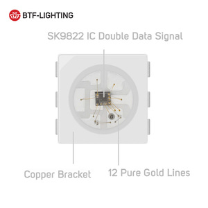 Adressierbare 16,4-Fuß-Doppelpad-Einzeluhr mit hohem Getriebe APA102 Smart Multi color Chasing RGB-LED-Streifen Sk9822 5V - Product Image 3
