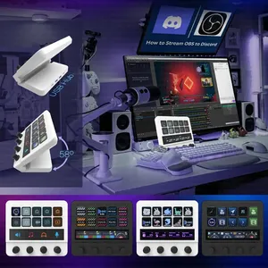 Mirabox N4 RGB LED Soporte personalizable Teclado para computadora portátil Dual USB C USB-A 10 teclas Tira táctil Nueva interfaz de marcación cuádruple Visual Macro - Product Image 2
