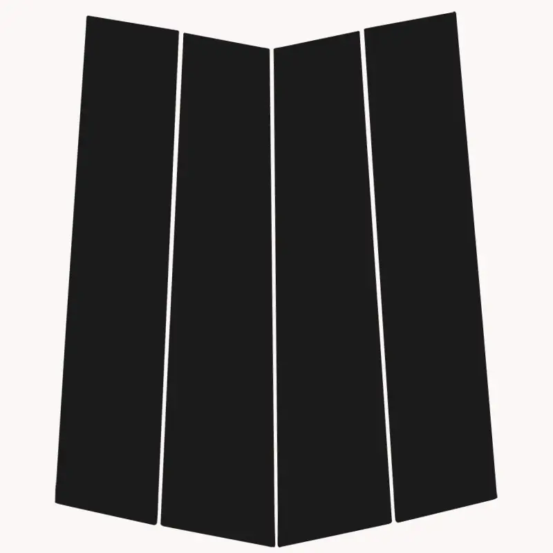 2004-2014 포드 F150 창 수정 장식 측면 도어 프레임 기둥 커버 밝은 검은 중앙 기둥 스티커에 적합