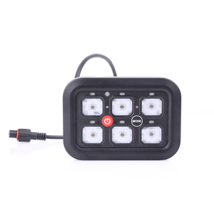 Evrensel 6 Gang kombinasyon anahtarı paneli mavi-diş geçiş/anlık/darbeli devre anahtarları ile LED araba işık kontrolü - Product Image 3
