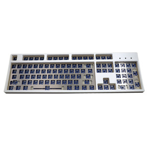 Kit de bricolaje intercambiable en caliente, Teclado mecánico retroiluminado RGB de 104 teclas, interfaz USB, carcasa de placa de acero, teclados con LOGO personalizables, nuevo - Product Image 1