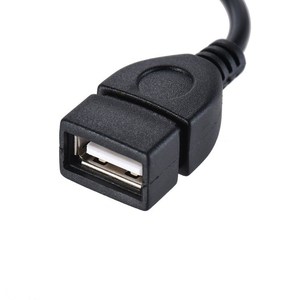 高品质AUX到USB适配器3.5毫米插头公到USB 2.0母转换器OTG电缆音频到USB连接器u盘到汽车