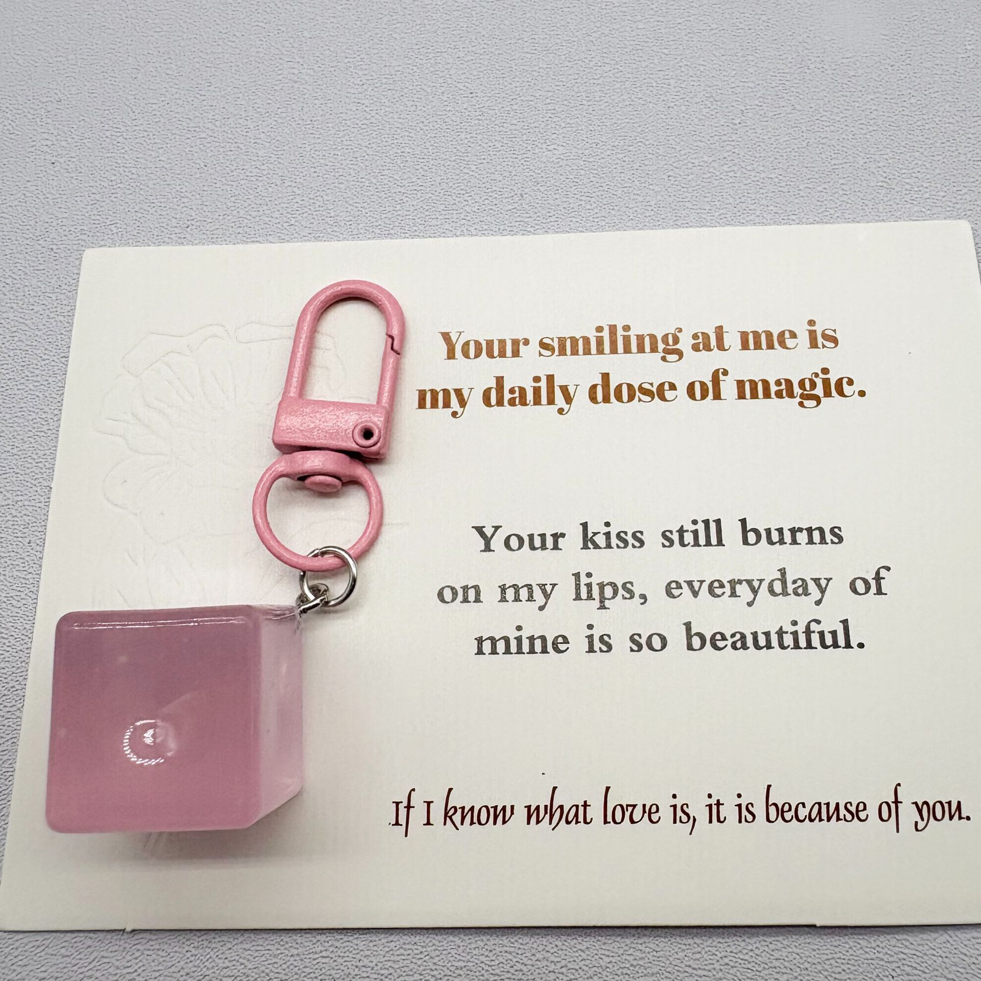 colorful Pink with keychain