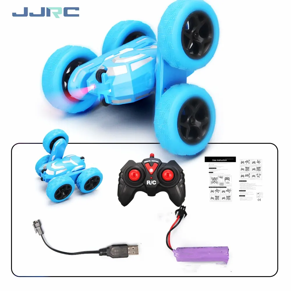 JJRC-Q176 Mini RC Stunt Cars ferngesteuertes Auto mit Licht doppelseitiges Fahren 360-Grad-Tumbles rotierendes Auto Spielzeug Geschenke