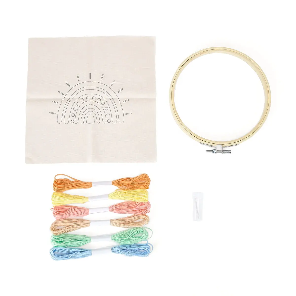 Kits de carimbo de arco-íris para bordado, artesanato e costura, faça você mesmo, kits coloridos com bordado