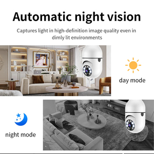 Светодиодная лампочка 1080P камера безопасности с 2,4 ГГц Wi-Fi 360 градусов панорамная беспроводная домашняя ip-камера наблюдения - Product Image 4