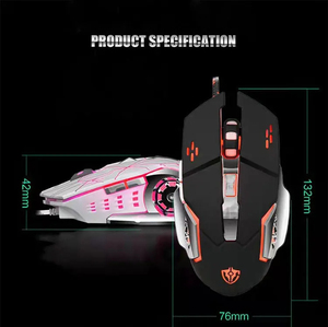 Di alta qualità per Computer Gamer Mouse Macro di programmazione LED RGB retroilluminazione ergonomica Mouse da gioco con cavo USB - Product Image 6