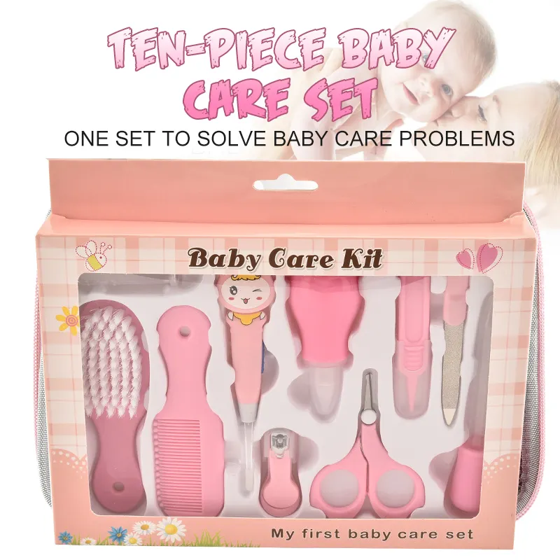 10 Stuks Draagbare Pasgeboren Veiligheidszorgset Baby Nagel Trimmer Gezondheidszorg Kit Kids Zorg Cadeau Set