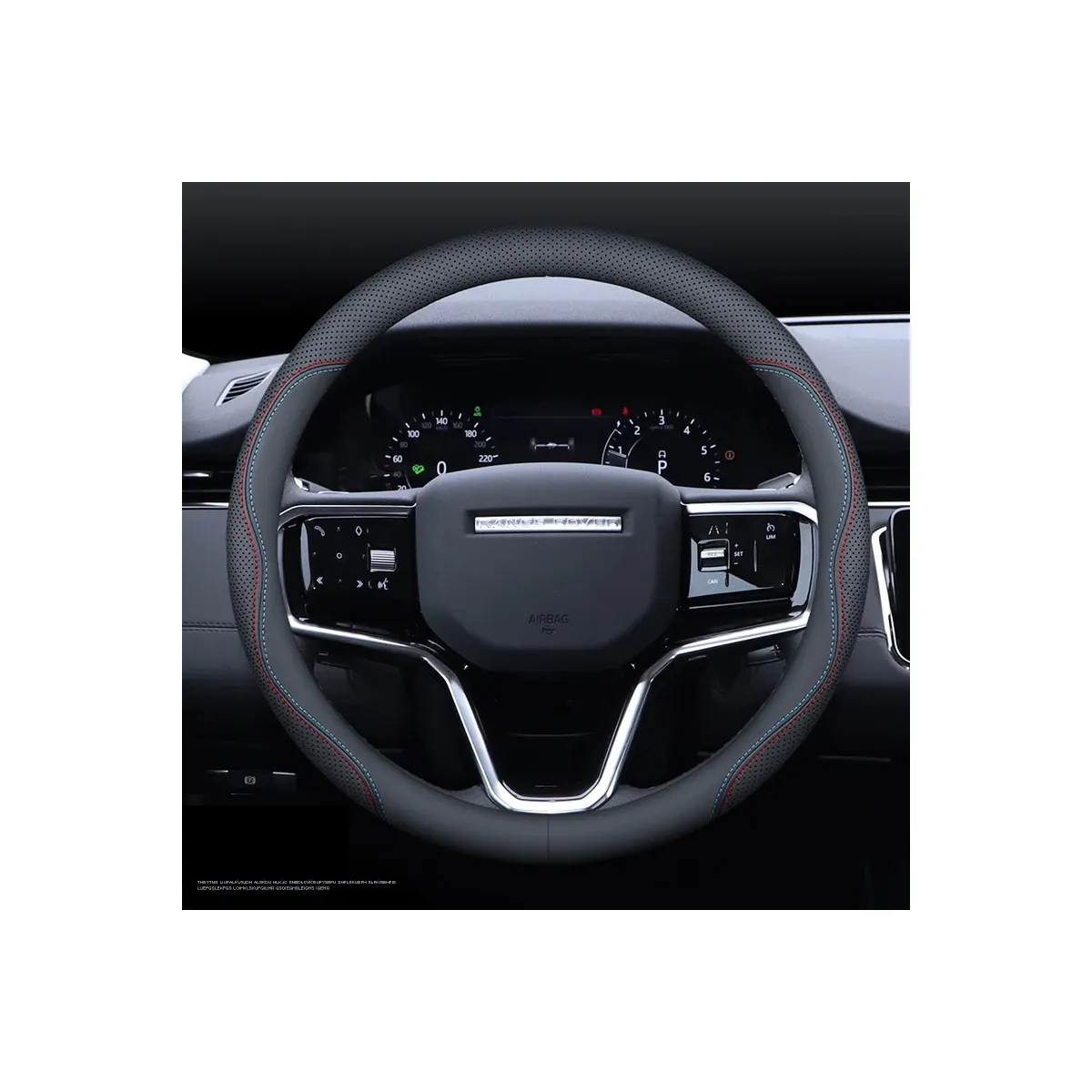 Capa de volante do carro de couro nappa para land rover descoberta esporte gama evoque vogue velar defensor freelander 5 4 lr3 lr4