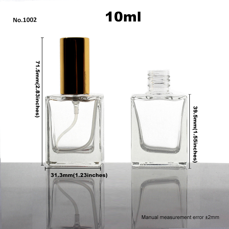 No.1002 10ml perfume bottle+spray+cap