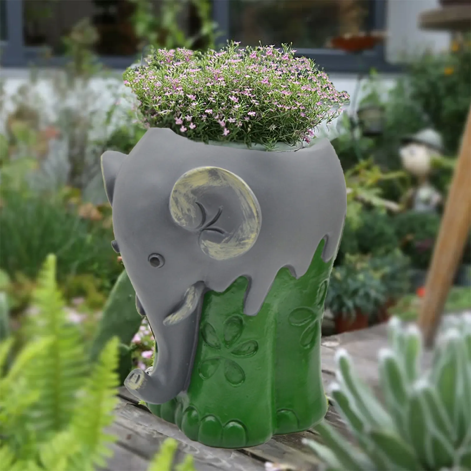 Fengzhi fabbrica creativo giardino esterno decorazione elefante vaso di fiori in resina artigianato ornamento durevole ed elegante