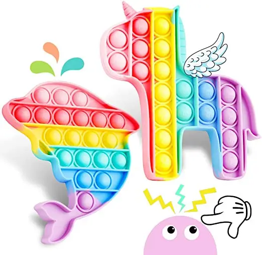 Crianças Educacionais Necessidades Especiais Stress Relief Venda Quente Silicone Push Bubble Fidget Brinquedo Sensorial