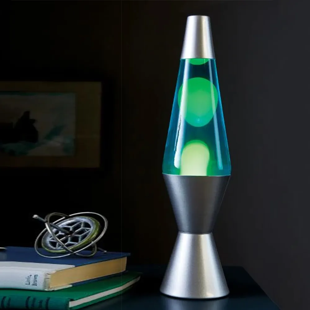 Bottiglia di vetro di design d'interni all'ingrosso rocket rainbow table light led custom tall modern mini lava lamp lampada da tavolo