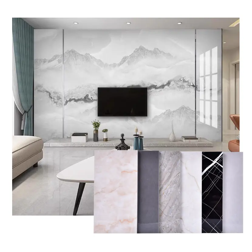 Feifan green environmental protection marbling fireproof wall panels interior home decoration board paneling for walls