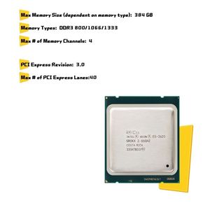 ใช้ CPU 6คอร์12เธรด TDP 95W ความถี่2.0GHz เพิ่ม2.5GHz รองรับ QUAD CHANNEL LGA2011 Xeon E5 2620 - Product Image 5