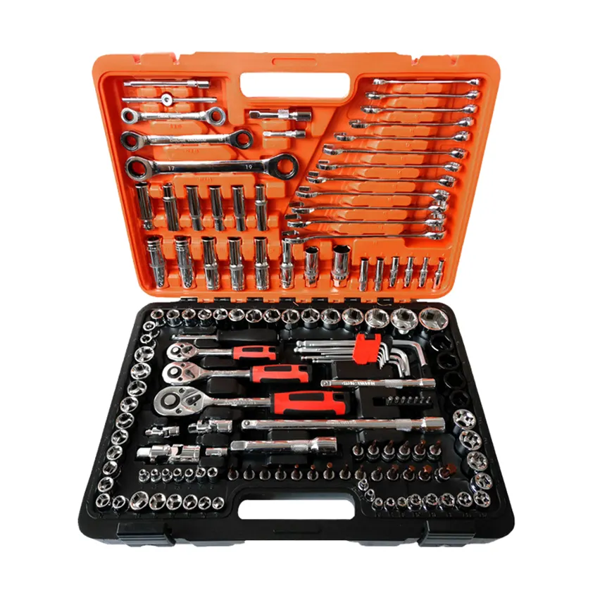 Set di strumenti combinati per chiavi a cricchetto a bussola Cr-V di alta qualità da 151 pezzi strumenti di riparazione professionali