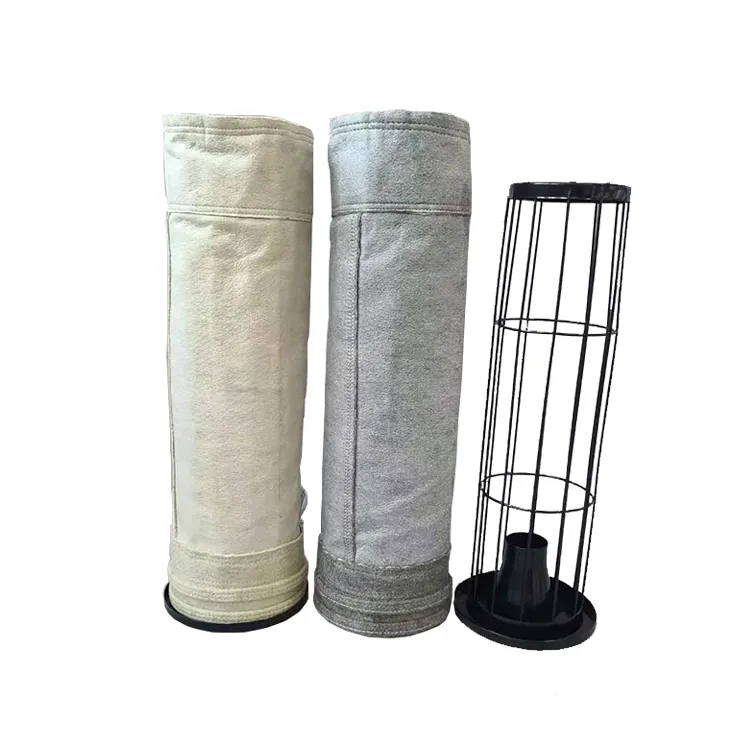 PPS and PTFE mixture filter bag diameter 160 length 3m used in cement plant dust removal filter to match the filter bag cage