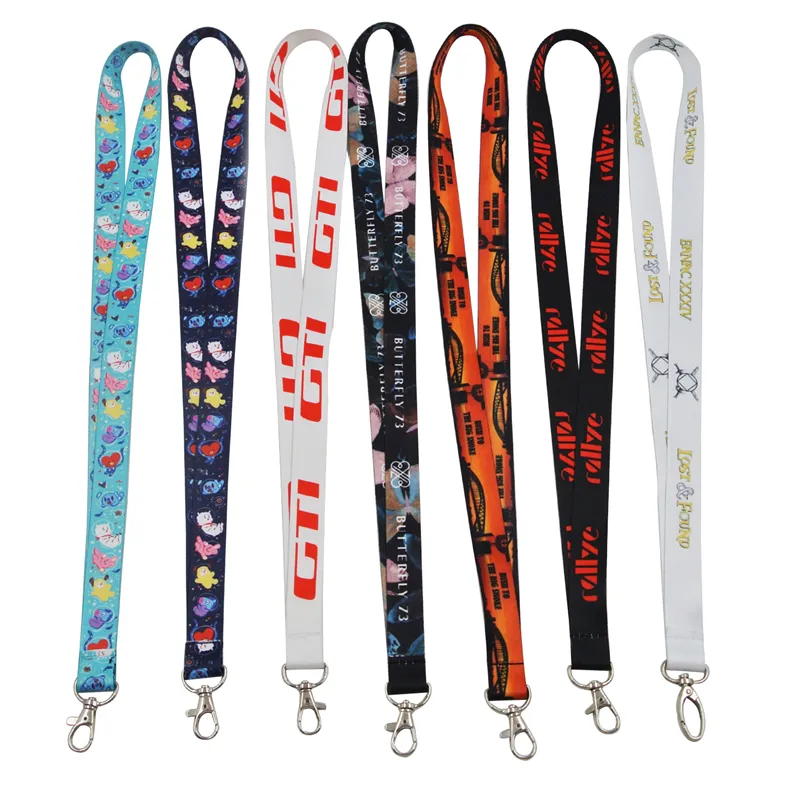 Zhongshan Werbe individuell bedruckte Hals Polyester Lanyard mit Logo kostenlose Probe