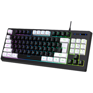 Mini Teclado mecánico ultracompacto retroiluminado Rgb, teclado para juegos con cable, impermeable, pequeño, compacto, 87 interruptores de teclado - Product Image 2
