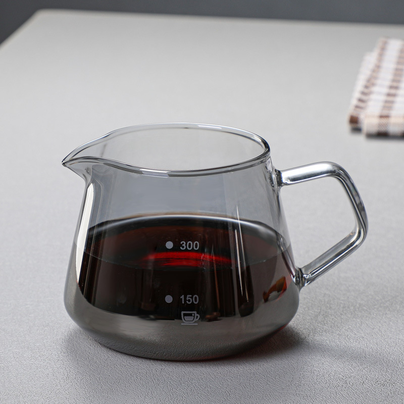 Cafetière gris fumée 300 diamants avec échelle de mesure